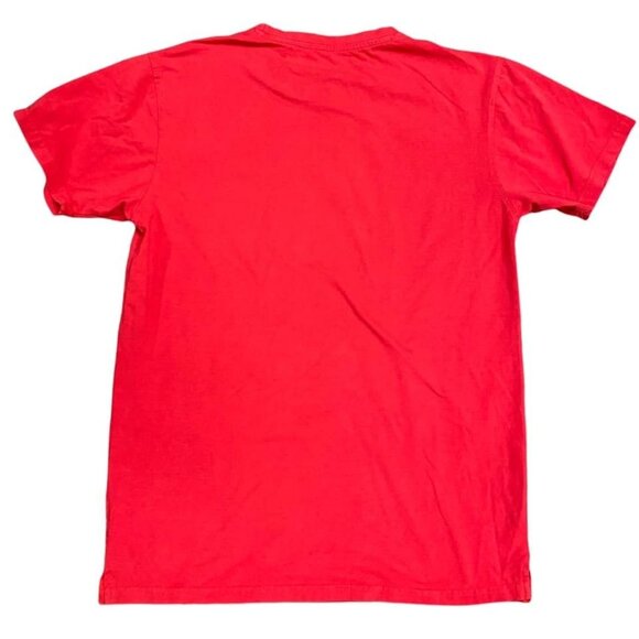 Screenshot Mens M Red "Impression" Tshirt Wearable Art Face Chain Embroidery - Picture 3 of 11